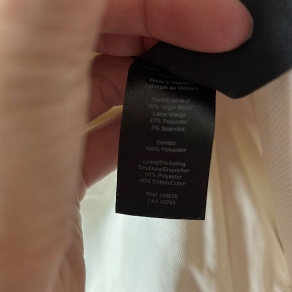 RAG & BONE Women's Natural Preston Double-breasted Wool-blend Crepe Blazer sz 10 - Picture 8 of 11